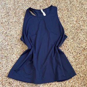 Fabletics Mesh Blue Sleeveless Top